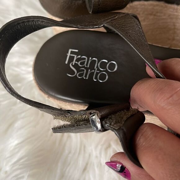 FRANCO SARTO LEATHER ESPADRILLES NWOT SIZE 8.5 - Picture 4 of 10